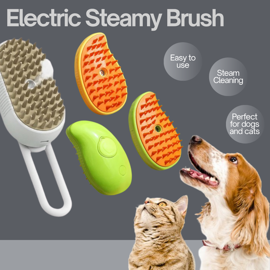 🐾 3-in-1 Steamy Brush for Dogs & Cats